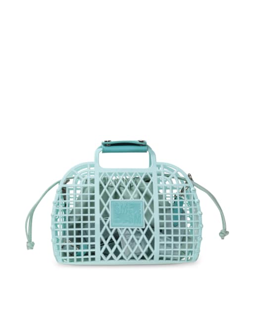 Steve Madden Bscreen basket bag with cross-body strap in mint