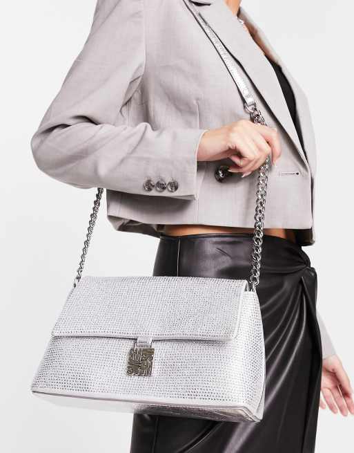 Steve Madden - Bsheeny - Sac porté épaule à strass - Argenté, 2 de 4
