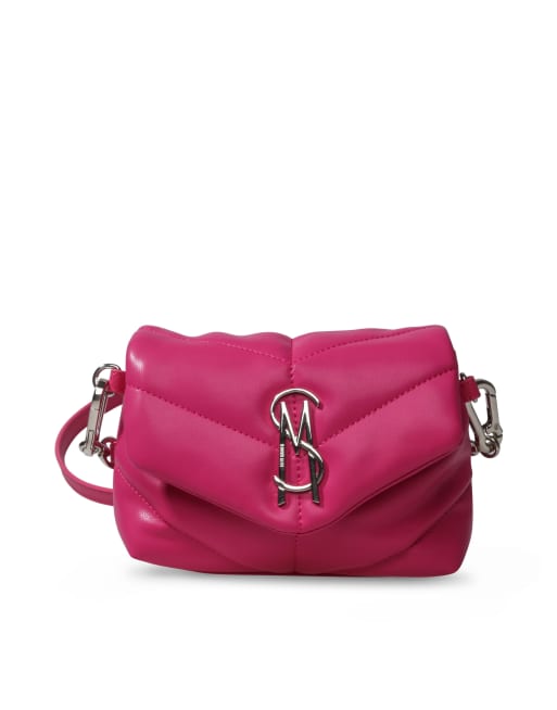 STEVE MADDEN BMAGIENY CROSSBODY BAG PINK NYLON PURSE W AIR POD CASE