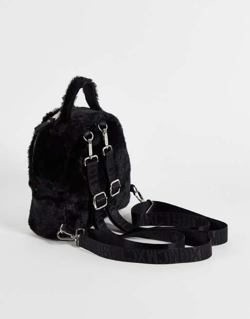 Steve madden store fur backpack