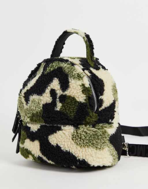 Steve Madden BVesa teddy backpack in camo