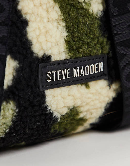  Steve Madden BVesa teddy backpack in camo 
