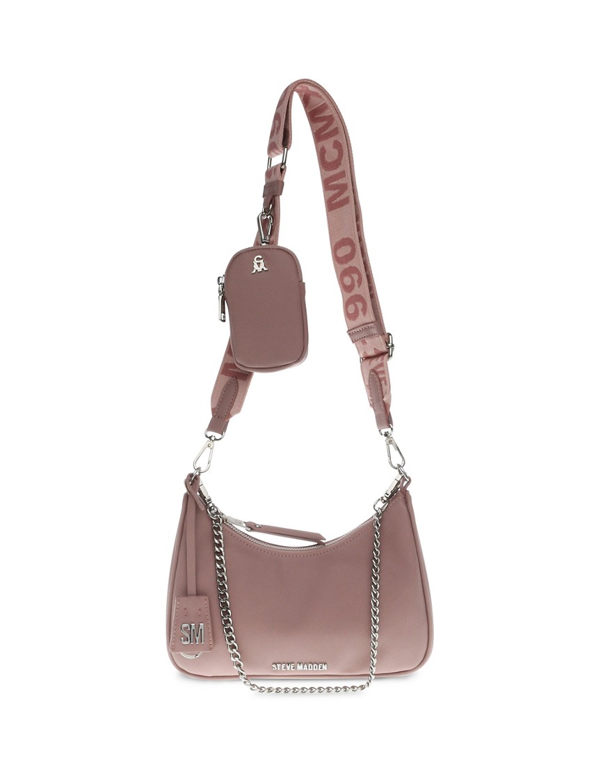 Steve Madden Bvital cross-body bag with chain strap in blush-Pink