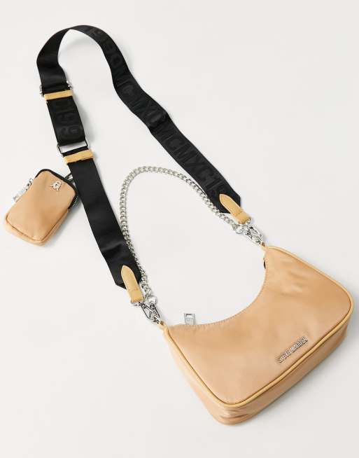 Steve Madden BVital cross body with chain strap in beige