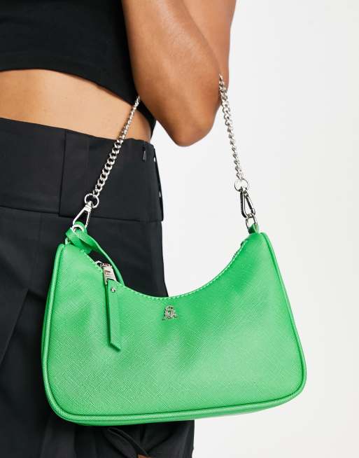 Steve Madden BVital cross body with chain strap in green, 3 of 4