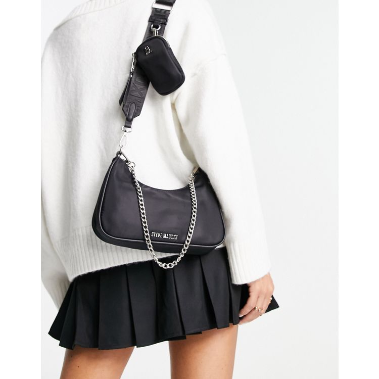 Steve Madden Bvital - Crossbody Tas Met Schakelketting in het Zwart