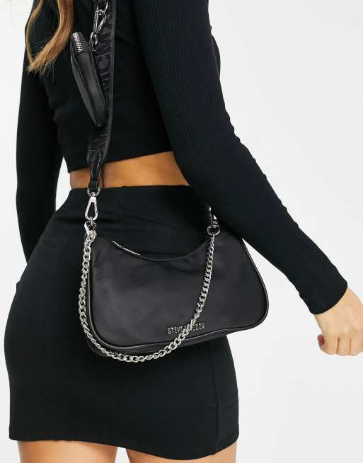 Steve Madden Bvital - Crossbody Tas Met Schakelketting in het Zwart