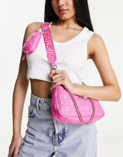 Steve Madden Bvital-G quilted cross body bag in pink