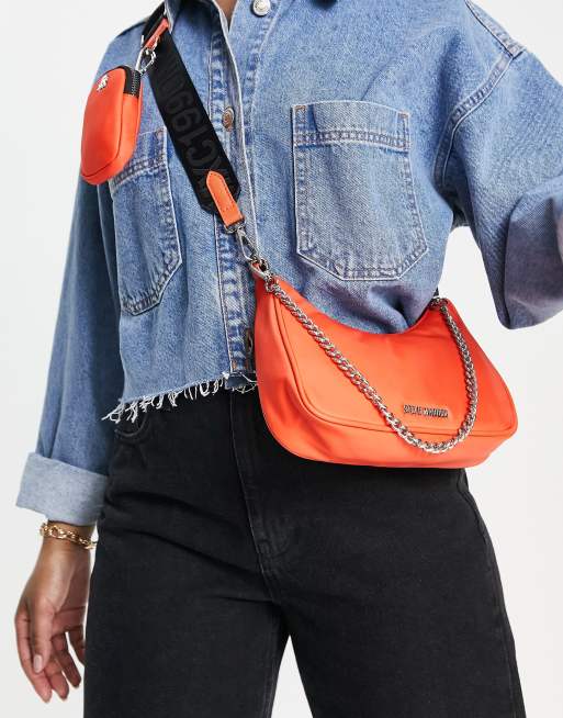 Steve Madden – BVital – Pomarańczowa torebka crossbody na łańcuszku