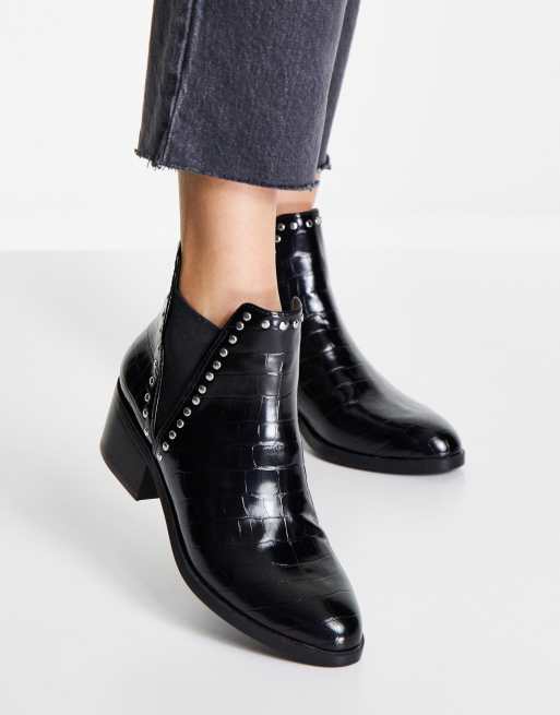 Steve madden black studded on sale booties