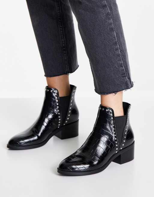 Steve Madden cade low ankle boots in black | ASOS