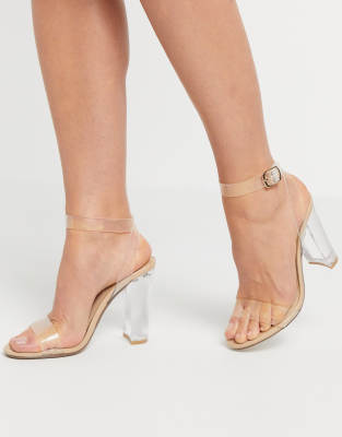 steve madden clear pumps