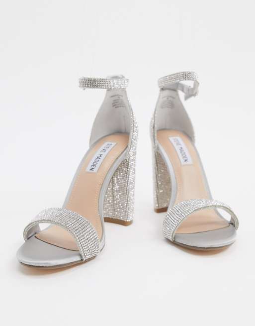 Carrson rhinestone ankle strap hot sale block heel dress sandals