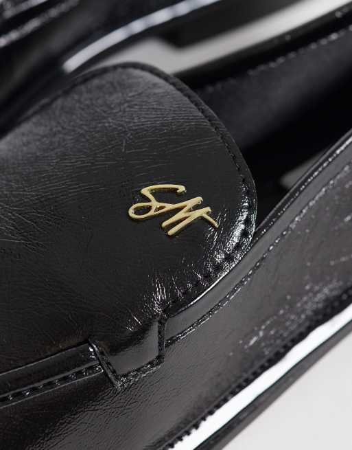 Steve Madden Chapters loafers in black crinkle leather, 3 of 4