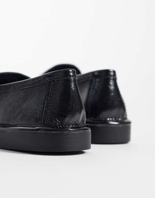 Steve Madden Chapters loafers in black crinkle leather, 4 of 4
