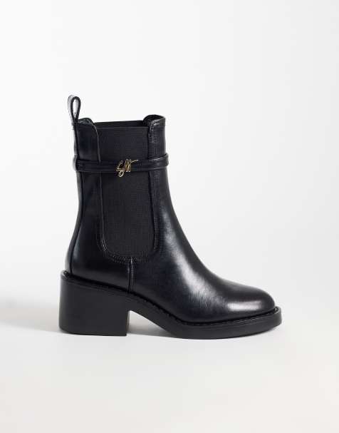 Steve Madden Charity mid ankelstøvler i sort læder - view 1