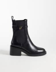 Steve Madden Charity mid ankle boots in black leather