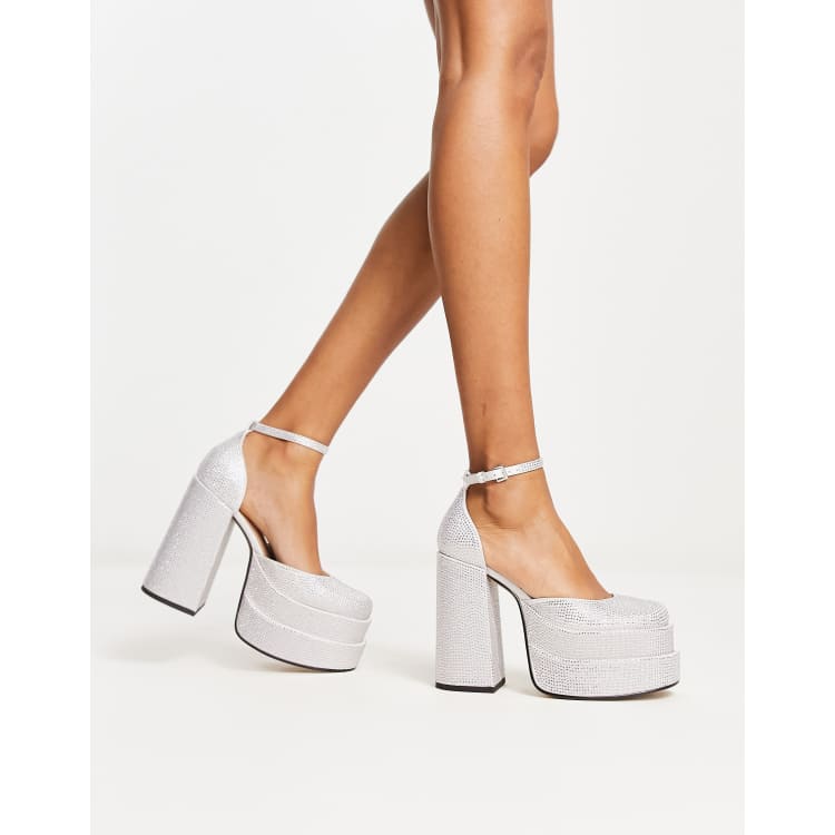 Steve madden 2024 white high heels