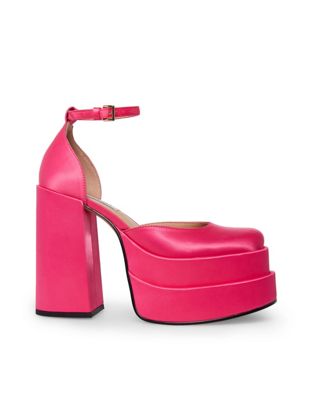 Steve Madden Charlize platform shoes in pink satin