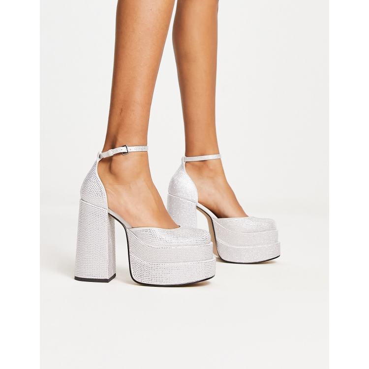 Steve madden cheap silver platform sneakers