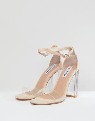 steve madden clear heel sandals