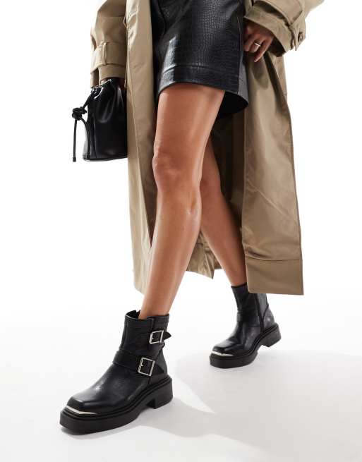 Black leather steve madden boots best sale