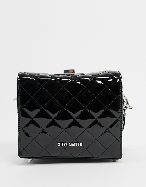 Steve Madden Chrissy crossbody bag with quilting in black