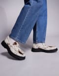 [Steve Madden] Steve Madden chunky loafers in cow print-Brown 7.5 Brown/White