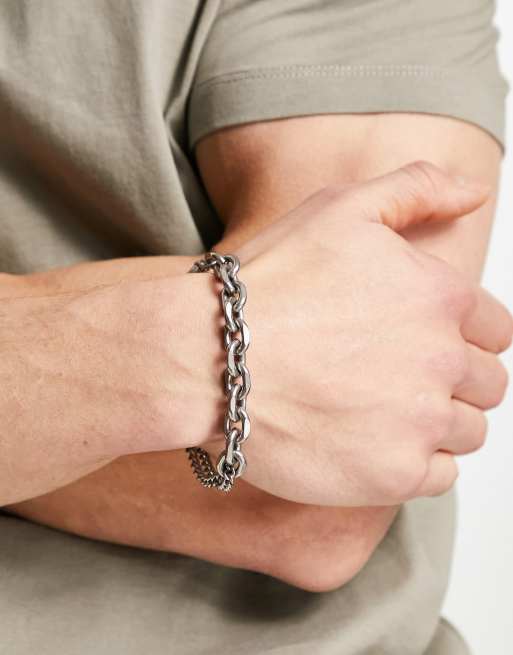 Steve Madden chunky silver bracelet