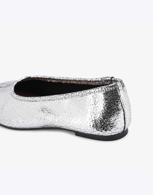 Steve Madden Cipher ballets in silver, 3 of 4