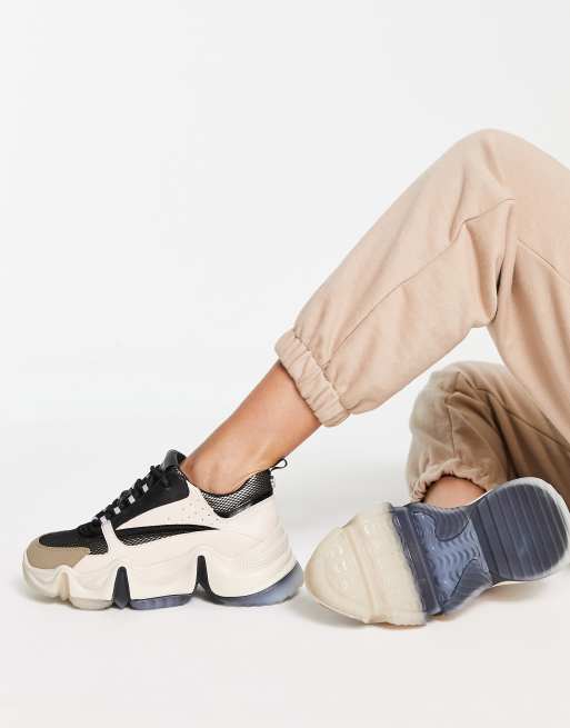 Steve Madden - City Soul - Chunky sneakers i rosaguld og multifarvet 