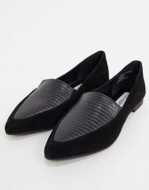 steve madden black pointed flats