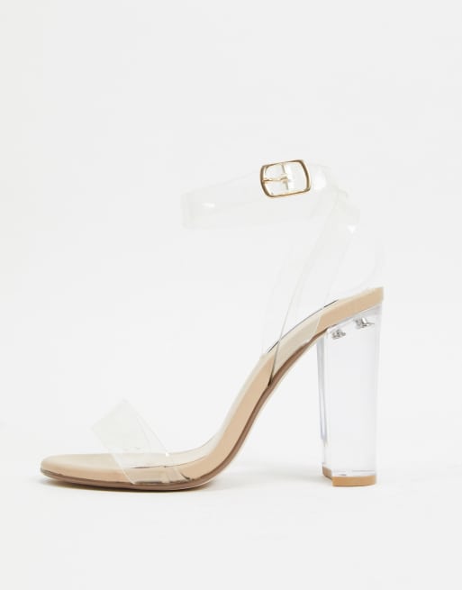 CLEARER Clear Heels  Women's Clear Block Heel – Steve Madden