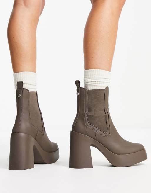 Steve madden taupe booties sale