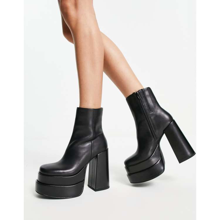 Steve Madden Cobra Bottes en cuir talon et semelle