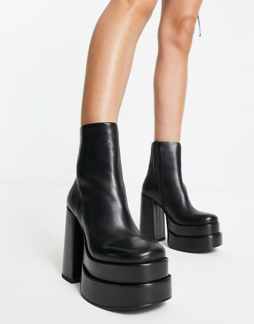 Steve madden sale black leather booties