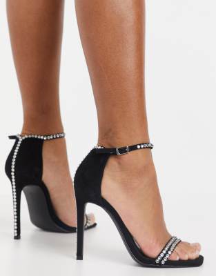 steve madden black rhinestone heels