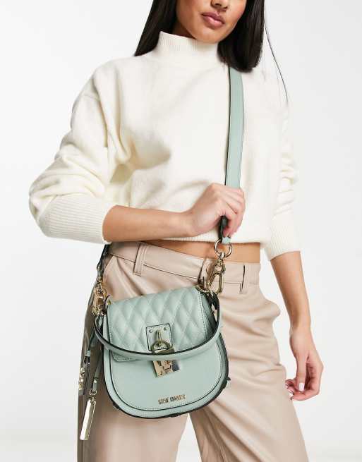 Steve Madden bolton crossbody bag with scarf in mint green