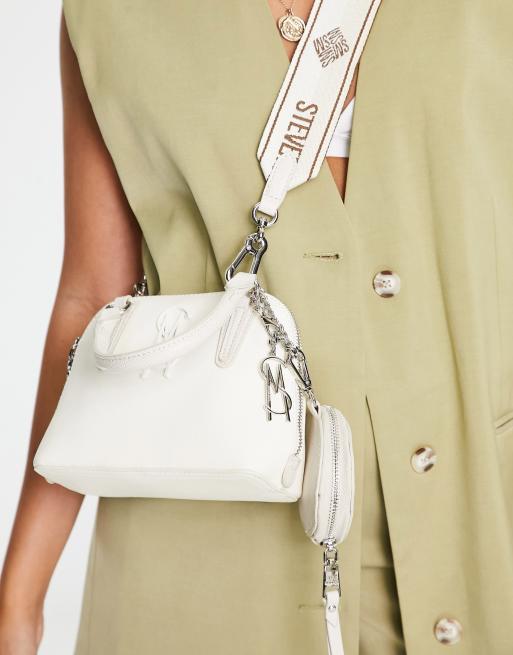 Steve Madden crossbody top handle bag in off white | ASOS