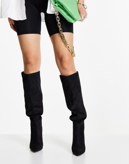 Steve madden 2025 black slouch boots