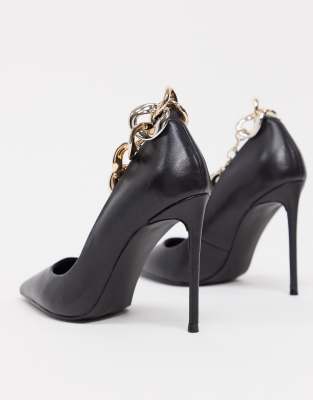 steve madden black heels strap