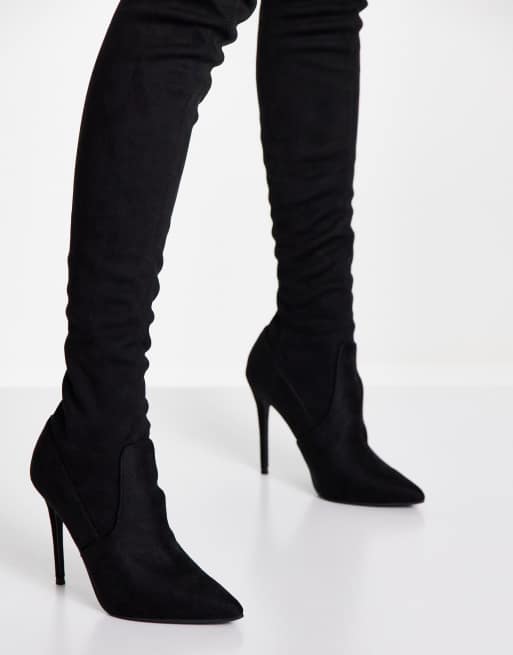 Steve madden dominique black boots sale