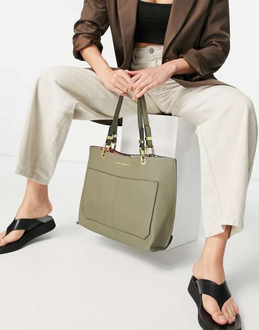 Steve Madden donna double pocket tote in sage