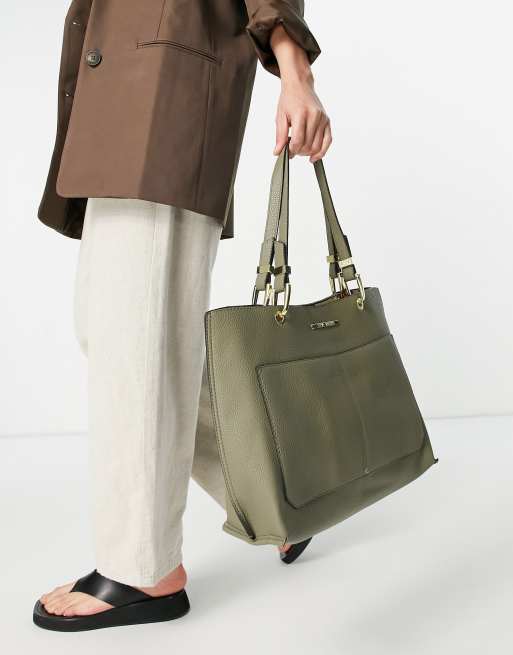 Steve Madden - Donna - Salviegrøn tote-taske med dobbeltlomme