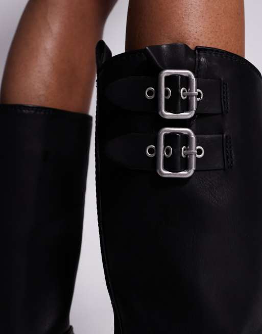ロングブーツ STEVE MADDEN EASTERN BOOTS Steve Madden Eastern Biker Boots With Chunky Hardwear in