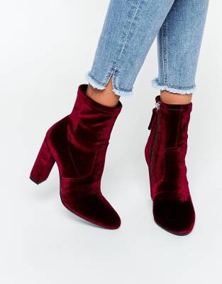 steve madden velvet ankle boots