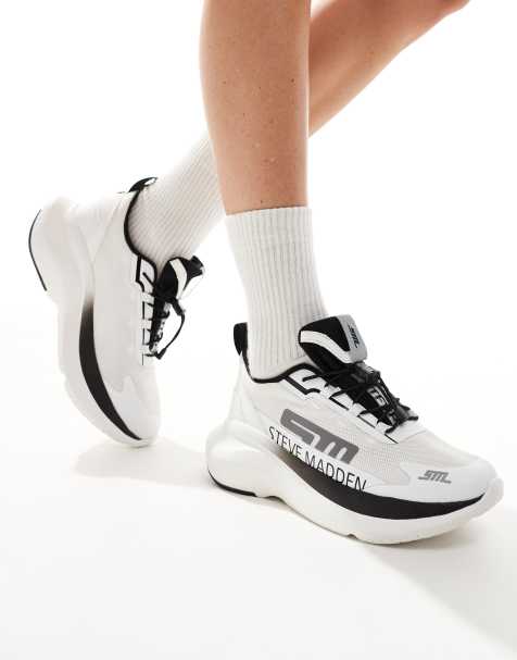 Steve Madden Elevate2 chunky sneakers in white - view 1