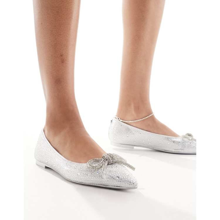 Silver 2025 flat shoes