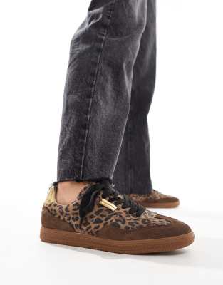 Steve Madden - Emporia - Sneaker mit Leopardenmuster in Braun-Bunt