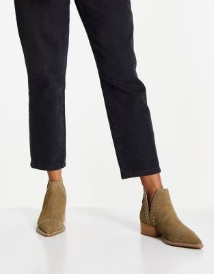 suede low ankle boots